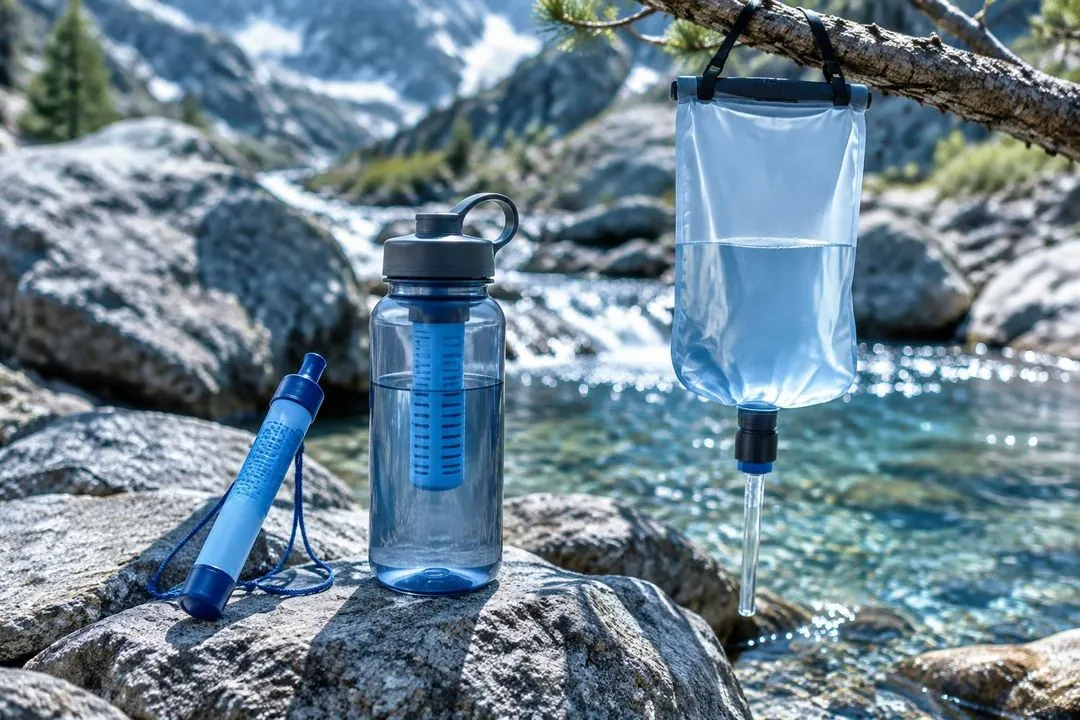Borraccia che purifica l'acqua